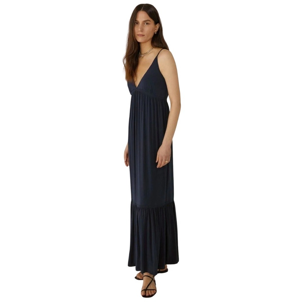 Favorite Daughter Dress Womens Small The Weekend Lace Up Jersey Knit Tiered Maxi